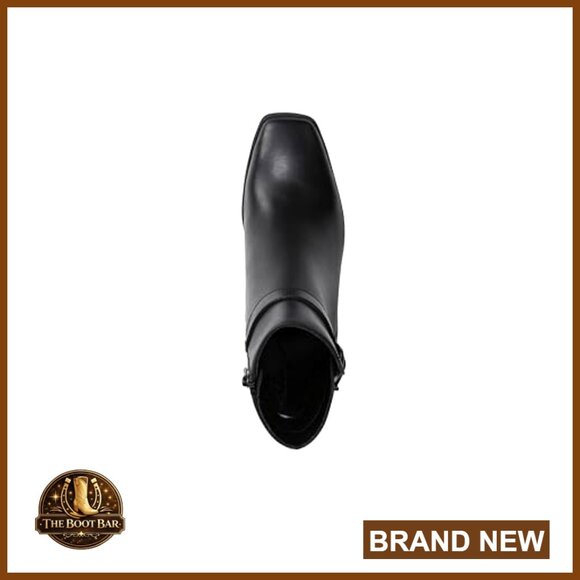 Water Resistant Ankle Bootie Square Toe Side Zip Classic Chic Functional - Picture 6 of 7